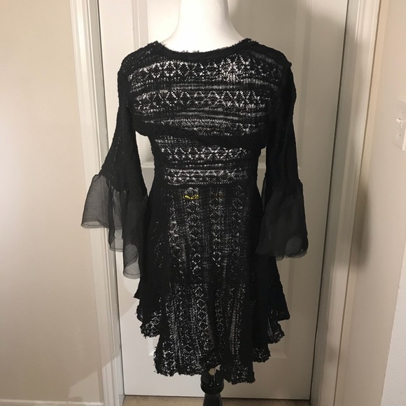 NWOT Free People Desert Dreaming Tunic In Black - Picture 4 of 6